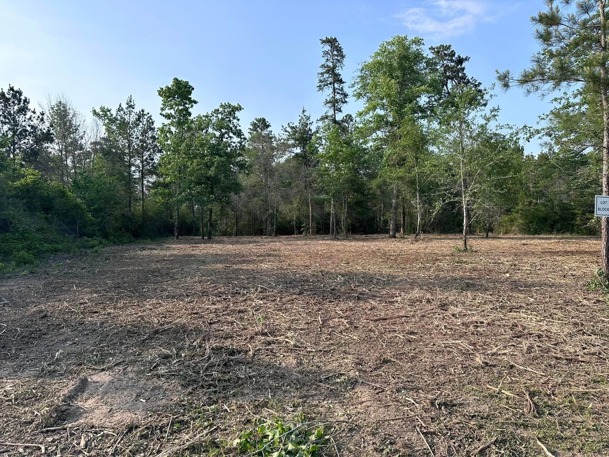 Cleared open field after property clearing